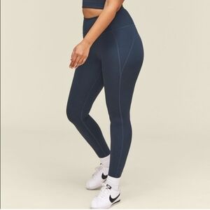 Girlfriend Collective Midnight Blue High Waisted Compression Leggings Sz XXL NEW